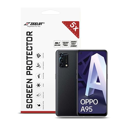 Dán Chống Va Đập Oppo A95 Zeelot Full Viền Đen Cao Cấp