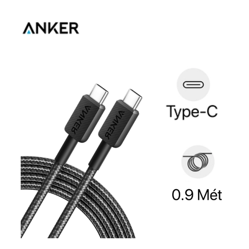 Cáp Anker 322 Usb - C To Usb - C 0.9M Nylon A81F5H11 