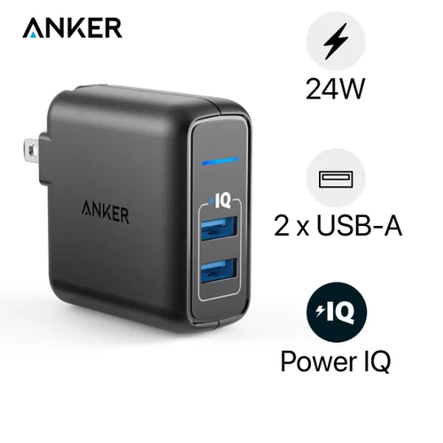 Sạc Anker Powerport 2 Cổng Elite 2 24W A2023 - Cũ