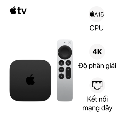 Apple Tv 2022 4K 128Gb Wifi + Lan (Mn893) - Chính Hãng Đã Kích Hoạt