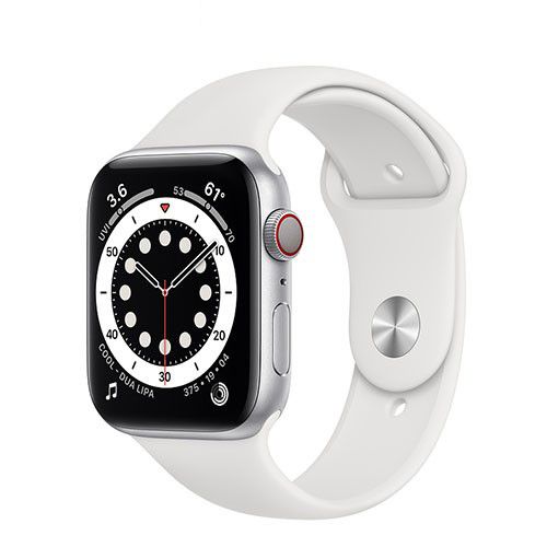 Apple Watch Series 6 40Mm (4G) Viền Thép Dây Cao Su Chính Hãng - Cũ Đẹp - Bạc