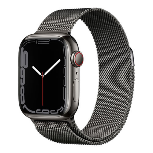 Apple Watch Series 7 45Mm (4G) Viền Thép Dây Thép | Chính Hãng - Cũ Đẹp - Đen