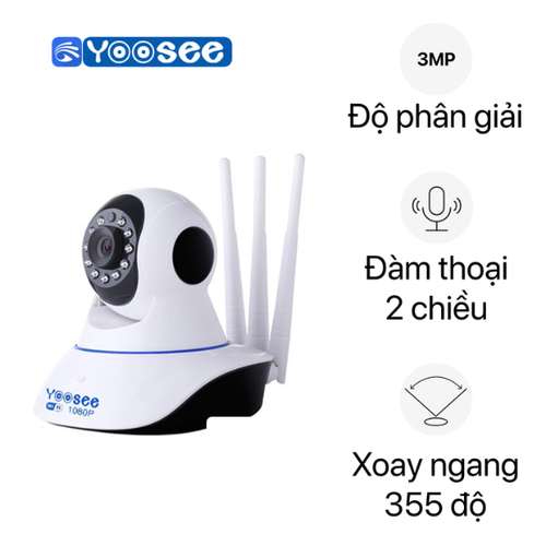 Camera Ip Hồng Ngoại Không Dây 3Mp Yoosee U7C/D 3 Ăngten