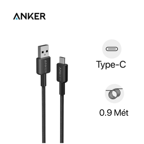 Cáp Anker 322 Usb - A To Usb - C 0.9M Nylon A81H5H11