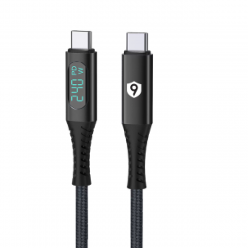 Cáp 9Fit Supreme Usb - C To Usb - C Lcd 240W Dài 1M 9C24