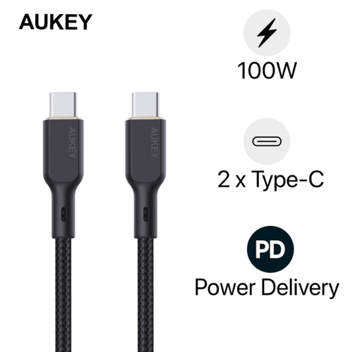 Cáp Aukey Cb - Kcc101 C - C Bọc Dù Lõi Kevlar Siêu Bền 1M - Cũ