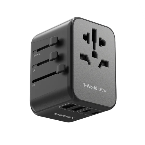 Sạc Du Lịch Momax 1 - World Pd 35W 5 Cổng Titanium - Cũ