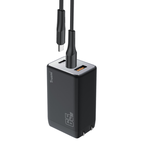 Sạc Nhanh Mini Trusmi Pd 65W Gan 1A+2C Kèm Cáp Type - C To Type - C 60W Ch05 - Cũ