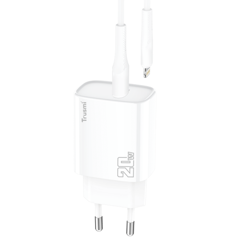 Sạc Trusmi Cổng Usb - C Pd 20W Kèm Cáp Type - C To Lightning 20W (Eu) Ch10 - Cũ