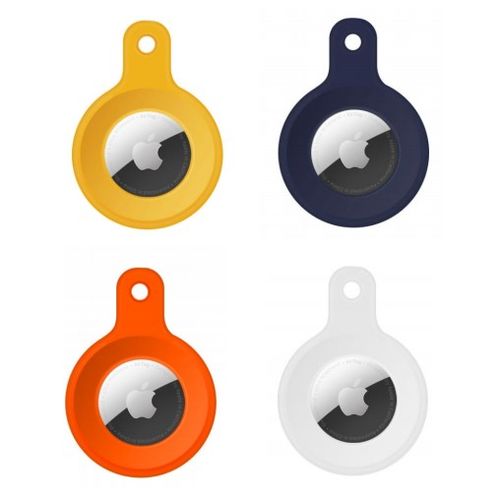 Dây Đeo Apple Airtag Wiwu Silicone Combo 4 Màu Trong 1