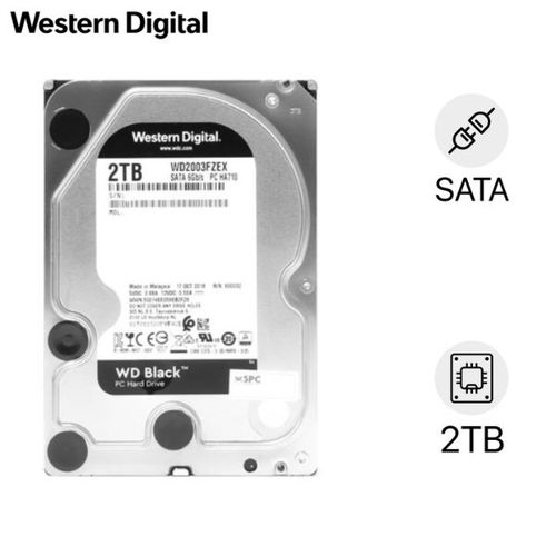 Ổ Cứng Hdd Wd Black 2Tb 3.5 Inch Sata Iii 64Mb Cache 7200Rpm Wd2003Fzex