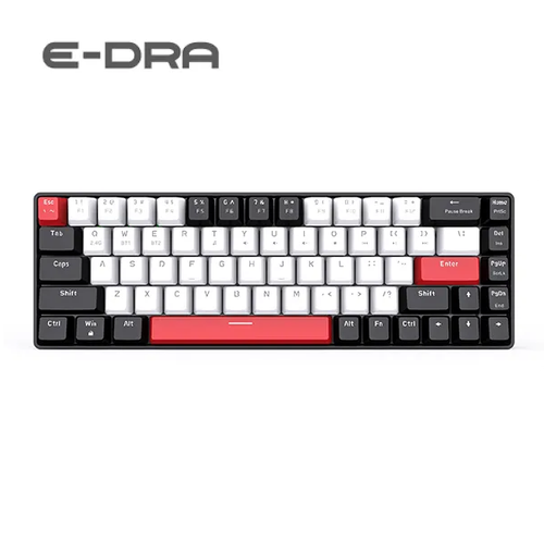 Bàn Phím Cơ E - Dra Không Dây Ek368L Bk Đen Trắng Red Switch