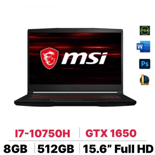 Laptop Msi Gaming Gf63 Thin 10Sc - 481Vn - Cũ Đẹp