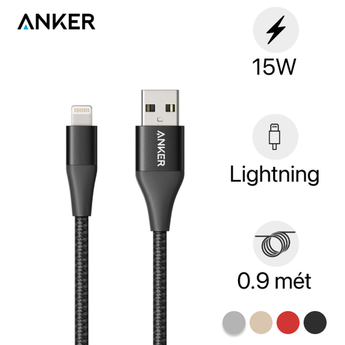 Cáp Anker Powerline+ Ii Lightning (3Ft/0.9M) A8452