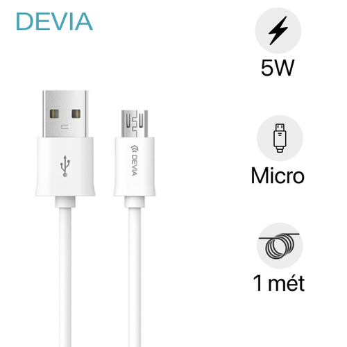 Cáp Usb - A To Micro Usb Devia Kintone Series 1 Mét - Cũ