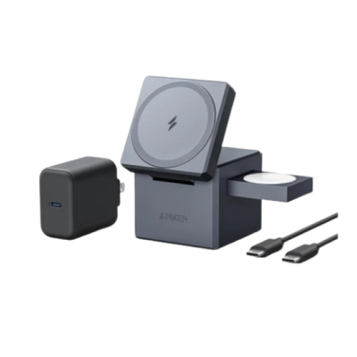Đế sạc Anker không dây Cube Magsafe 3 in 1 15W 737 Y1811