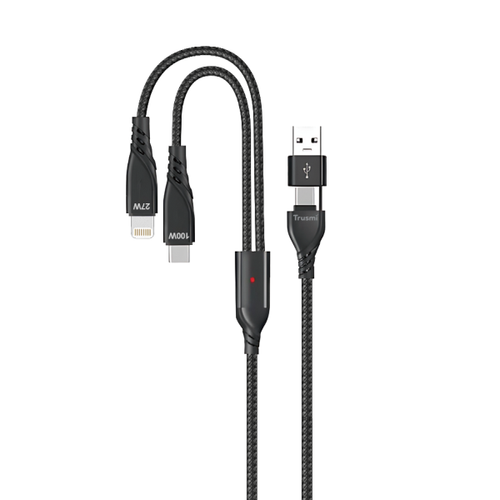 Cáp Trusmi 2 In 1 Usb - A To Usb - C - Lightning 100W - Cũ