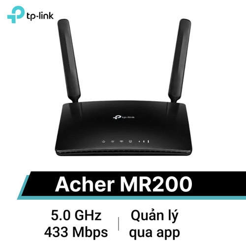 Bộ Phát Wifi Băng Tần Kép 4G Lte Ac750 Tp - Link Acher Mr200