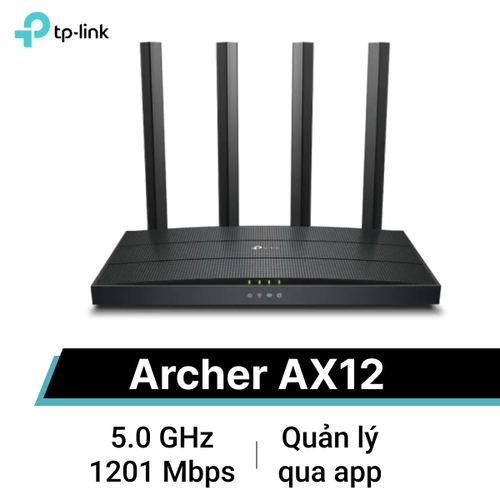 Router Wifi 6 Gigabit Băng Tần Kép Tp - Link Archer Ax12