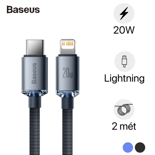 Cáp Baseus Crystal Shine Type - C To Lightning 2M - Cũ