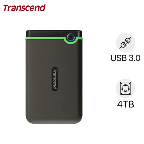 Ổ Cứng Di Động Hdd Transcend Storejet Slim 25M3S Ts4Tsj25M3S 4Tb