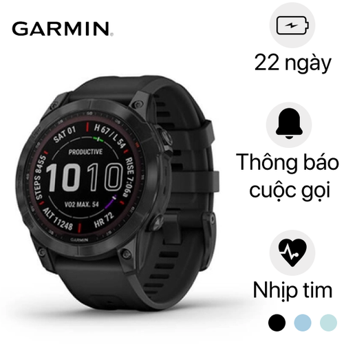 Đồng Hồ Thông Minh Garmin Fenix 7 Sapphire Solar - Cũ Trầy Xước