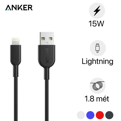 Cáp Lightning Anker Powerline Ii A8433 1.8M 