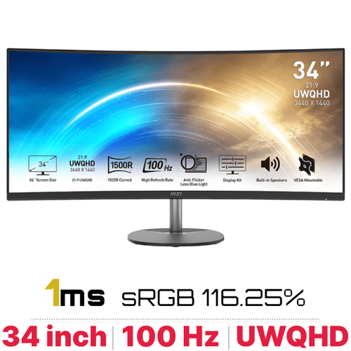 Màn Hình Cong Msi Pro Mp341Cq