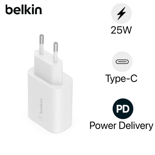 Củ sạc Belkin PD 25W 1 cổng Type-C chân tròn