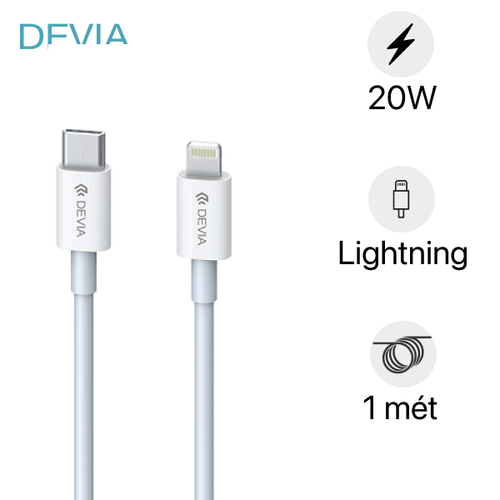 Cáp Usb - C To Lightning Devia Smart Series 20W 1 Mét