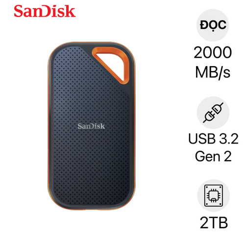 Ổ Cứng Di Động Sandisk E81 Extreme Pro V2 Ssd 2Tb Usb 3.2