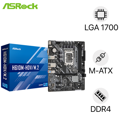 Mainboard Asrock H610M - Hdv/M.2