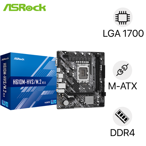 Mainboard Asrock H610M - Hvs/M.2 R2.0