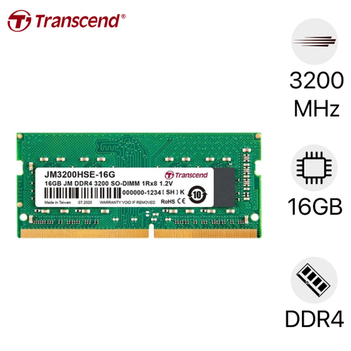 Ram Laptop Transcend Ddr4 3200Mhz 16Gb Jm3200Jsb - 16Gb