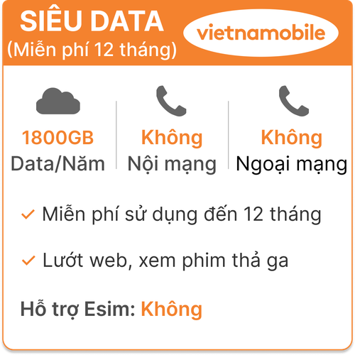 Sim 4G Vietnamobile Siêu Data