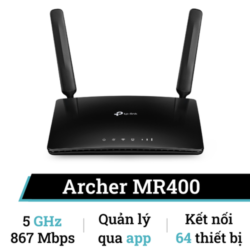 Router Wi - Fi Băng Tần Kép 4G Lte Ac1200 Tp - Link Archer Mr400