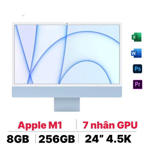 Imac 24 2021 M1 7Gpu 8Gb 256Gb - Cũ Đẹp