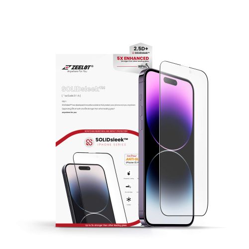 Dán cường lực Apple iPhone 15 Pro Max Zeelot Solidleek Matte nhám CPs
