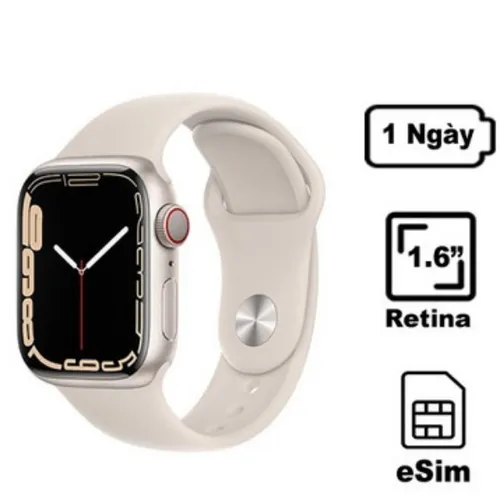 Apple Watch Series 7 41Mm (4G) Viền Nhôm Dây Cao Su - Cũ Đẹp