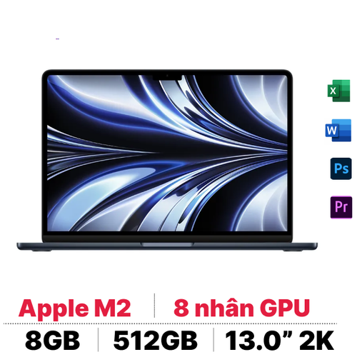 Apple Macbook Air 13 M2 8Cpu 8Gpu 8Gb 512Gb 2024 Sạc 35W - Cũ Trầy Xước