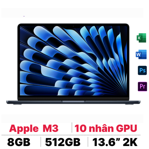 Macbook Air M3 13 Inch 2024 8Gb - 512Gb Sạc 30W | Chính Hãng Đã Kích Hoạt