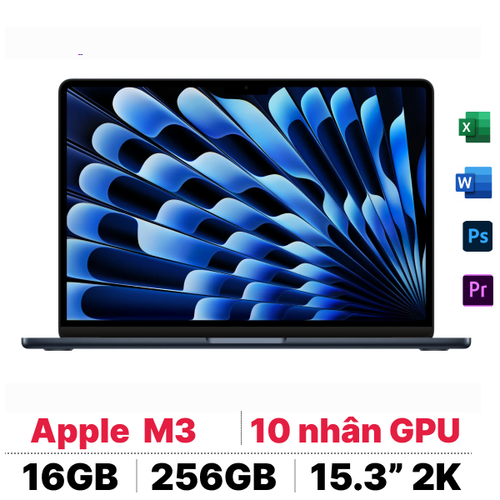 Macbook Air 15 Inch M3 16Gb - 256Gb 2024 Sạc 70W | Chính Hãng - Đã Kích Hoạt