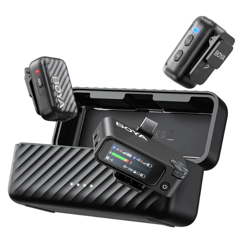 Microphone Thu Âm Không Dây Boya Mic 2 ( 2Tx + 1Rx )