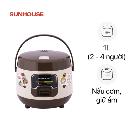 Nồi Cơm Điện Nắp Gài Sunhouse Shd8208C 1L