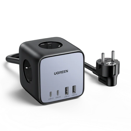Sạc Kèm Ổ Cắm Điện Ugreen Đa Năng C268 Trạm Sạc Để Bàn - 3 Ac - 2 Usb - A - 2 Usb - C