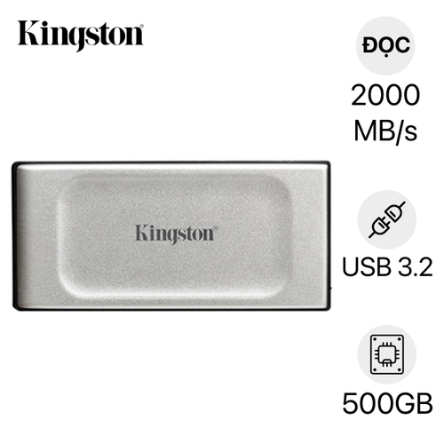 Ổ Cứng Di Động Ssd Kingston Xs2000 Usb 3.2 Gen 2X2 Chống Nước Ip55 1Tb