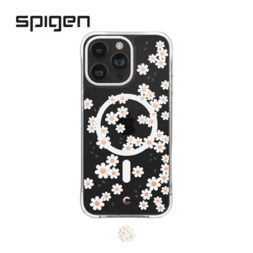 Ốp Lưng Iphone 15 Pro Max Spigen Cecile White Daisy Mag