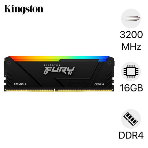 Ram Pc Kingston Fury Beast Rgb 16Gb 3200Mhz Ddr4 Kf432C16Bb2A/16