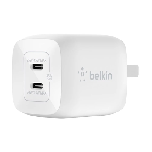 Sạc Nhanh Belkin 45W 2 Cổng Usb - C Pd 3.0 Pps Gan - Cũ