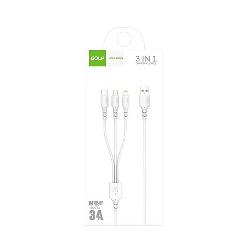Cáp Golf 3 In 1 Sạc Nhanh 3A Gc - 85 1 Mét
